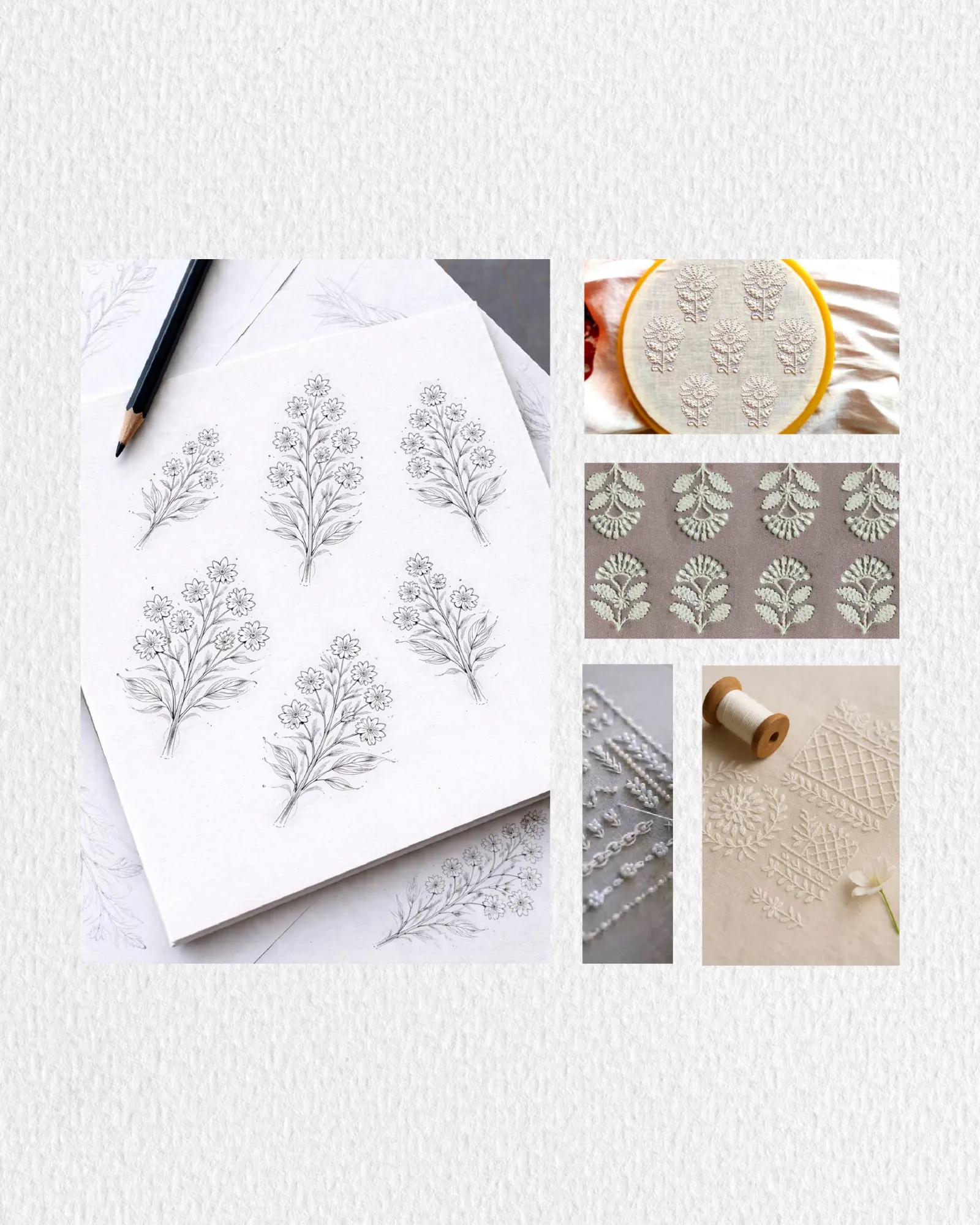 Motif development, Do Taar, handcrafted fashion branding by Blue Owl Design Studio, Hyderabad