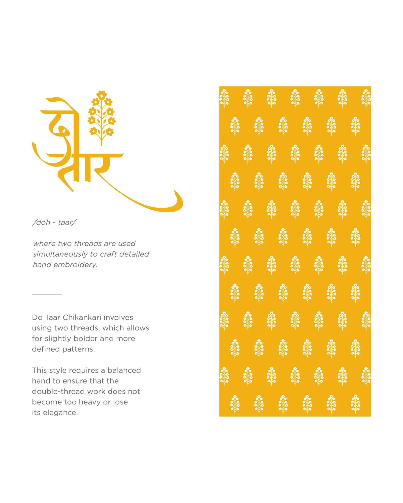 The name, defined, Do Taar, handcrafted fashion branding by Blue Owl Design Studio, Hyderabad