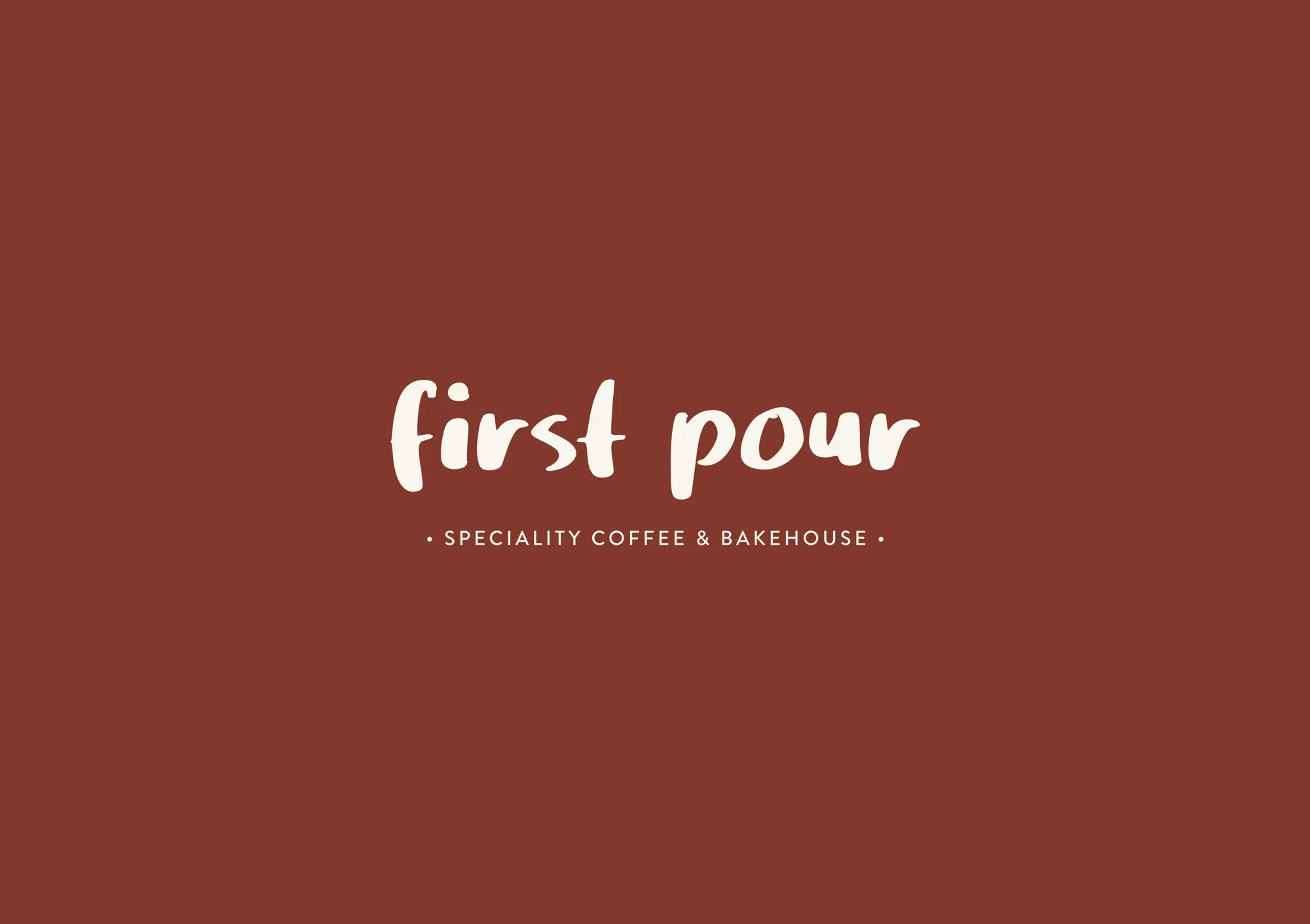 Reversed, First Pour, café & bakehouse branding by Blue Owl Design Studio, Hyderabad