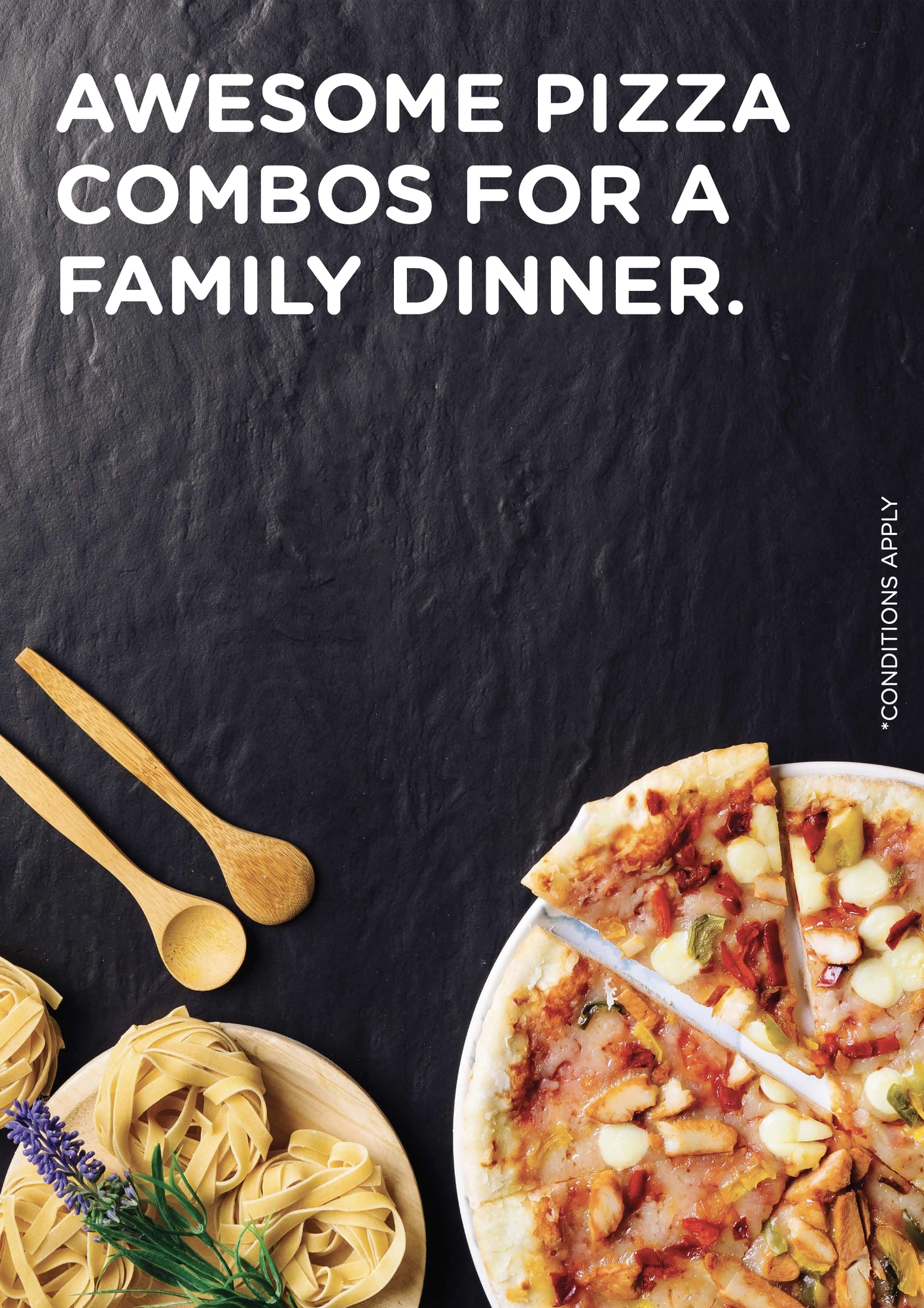 Family combos (In-store posters), Gradi Pizza, pizzeria branding by Blue Owl Design Studio, Hyderabad