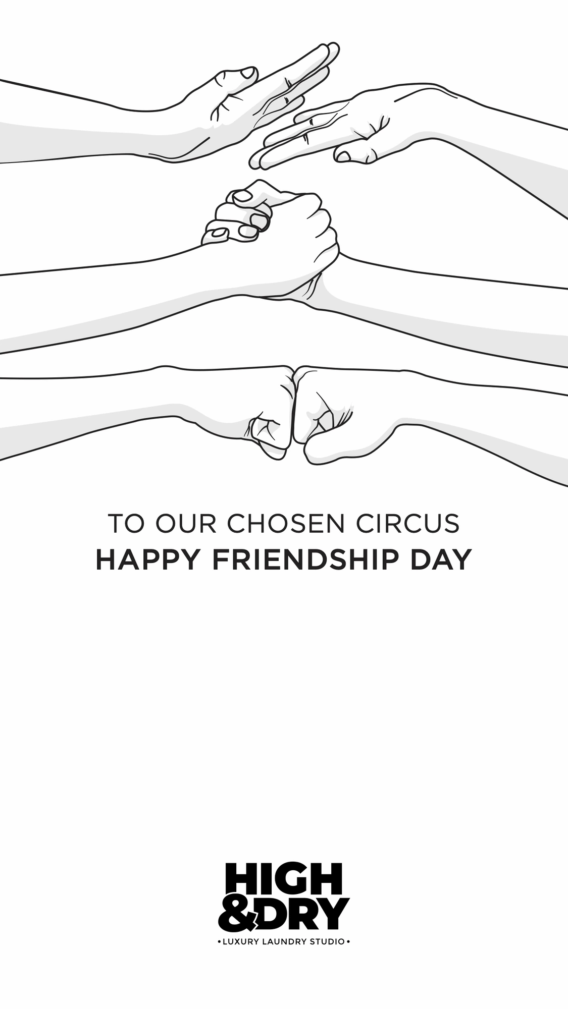 Friendship Day (Instagram), High & Dry, luxury aftercare branding by Blue Owl Design Studio, Hyderabad