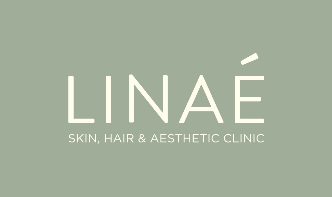 Business card, 1 of 2, LINAÉ, healthcare & aesthetics branding by Blue Owl Design Studio, Hyderabad