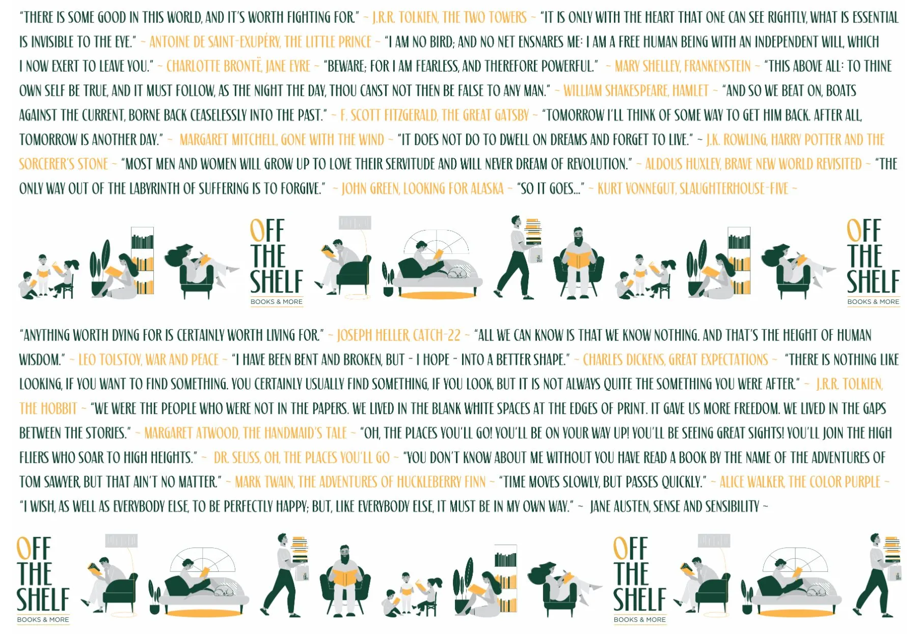 First lines, Off The Shelf, retail & culture branding by Blue Owl Design Studio, Hyderabad